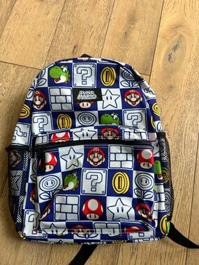 Nintendo Blue Super Mario Icon Backpack